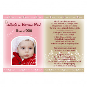 Invitatie Botez Magnetica Fluturi