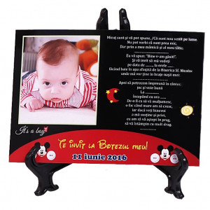 Invitatie Botez Magnetica Mickey Mouse