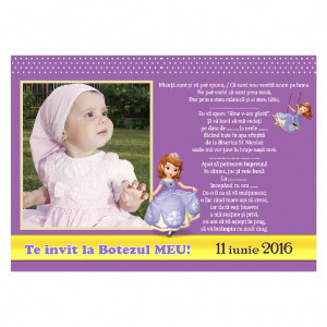 Invitatie Botez Magnetica Printesa Sofia 2