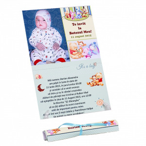 Invitatie Botez Papirus Winnie the Pooh