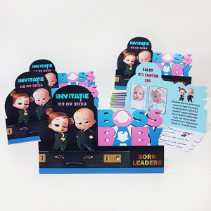 Invitatie Gemeni Baby Boss FB2