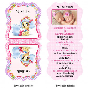 Invitatie Gemeni Contur Disney 30