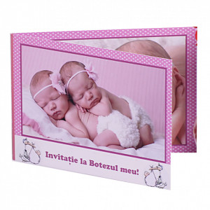 Invitatie Gemeni Dubla 2-Bebeluse Var 2
