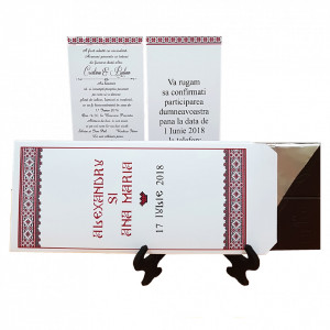 Invitatie Nunta Ciocolata Traditional Romanesc