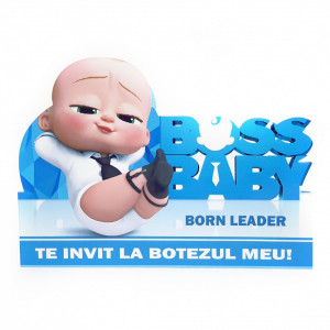 Invitatii Botez Contur Baby Boss 8