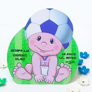 Invitatii Botez Contur Baby Fotbal 10