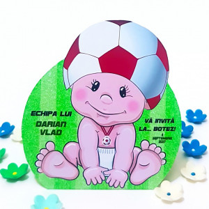 Invitatii Botez Contur Baby Fotbal 5