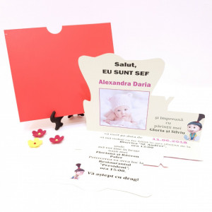 Invitatii Botez Contur Baby Princess 7