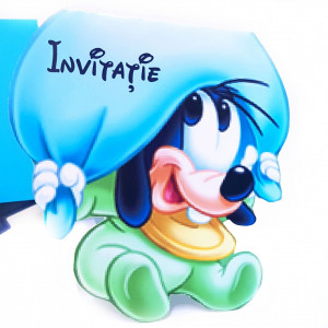 Invitatii Botez Contur Goofy 1