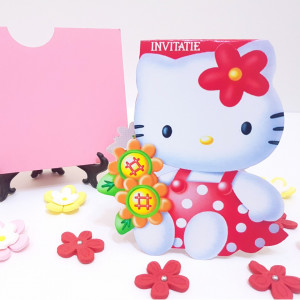 InvitatiI Botez Contur Hello Kitty 1