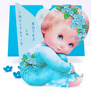 Invitatii Botez Contur Ingeras B10