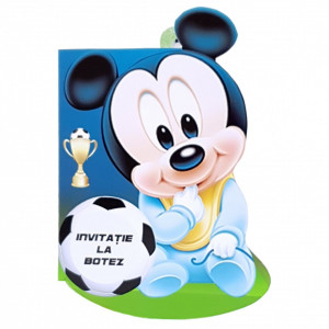 Invitatii Botez Contur Mickey Mouse 14