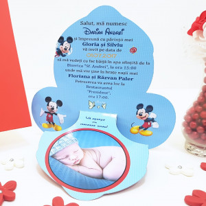 Invitatii Botez Contur Mickey Mouse 1