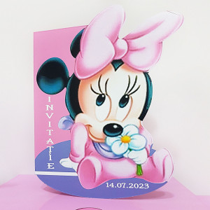 Invitatii Botez Contur Minnie Mouse 8