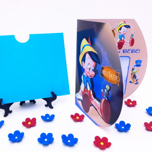 Invitatii Botez Contur Pinocchio
