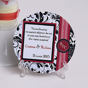 Marturie Nunta Magnet Rotund Royal