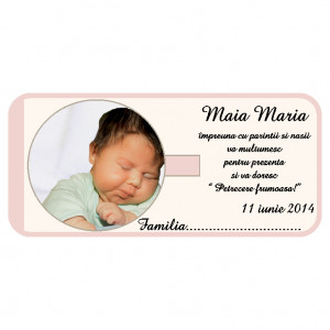 Plic Botez cu Foto Bebelusa 14