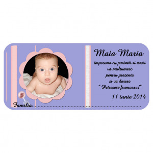 Plic Botez cu Foto Bebelusa 24
