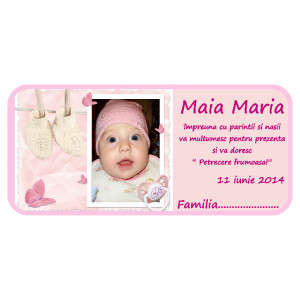 Plic Botez cu Foto Bebelusa 34