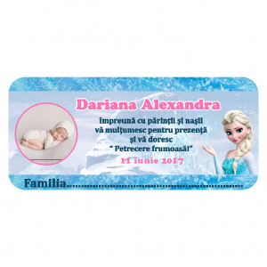 Plic Botez cu Foto Elsa