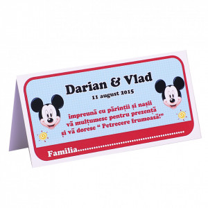 Plic Botez Gemeni 2 Mickey Mouse Var 3