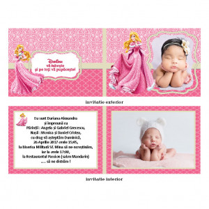 Invitatie Botez Dubla Aurora