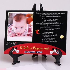 Invitatie Botez Magnetica Mickey Mouse