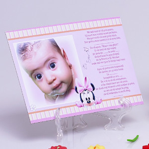 Invitatie Botez Magnetica Minnie Mouse 2