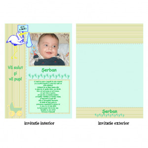 Invitatie Botez Papirus Disney Bebe 14