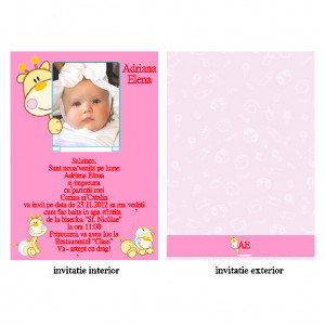 Invitatie Botez Papirus Disney Bebelina 15