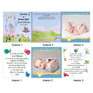 Invitatie Botez Patrata Disney