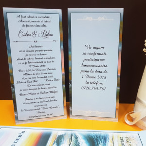 Invitatie Nunta Ciocolata Mare Albastra