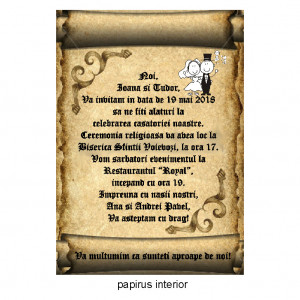 Invitatie Nunta Papirus INPAP11