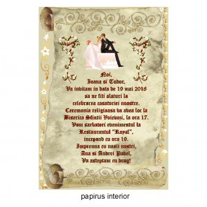 Invitatie Nunta Papirus INPAP1
