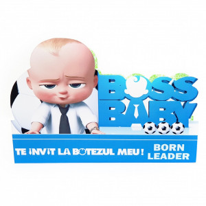 Invitatii Botez Contur Baby Boss 3
