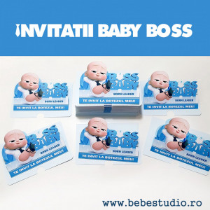 Invitatii Botez Contur Baby Boss 8