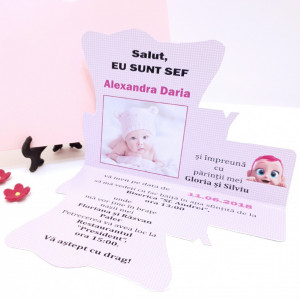 Invitatii Botez Contur Baby Princess 10