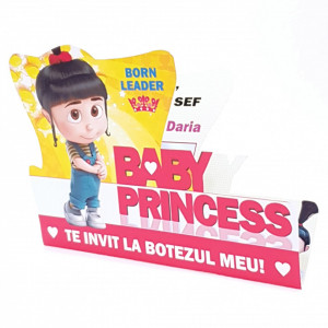 Invitatii Botez Contur Baby Princess 9