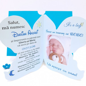 Invitatii Botez Contur Ingeras B10