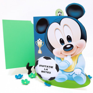 Invitatii Botez Contur Mickey Mouse 14