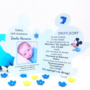 Invitatii Botez Contur Mickey Mouse 5