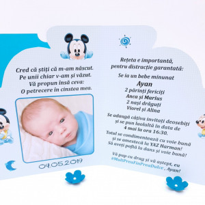 Invitatii Botez Contur Mickey Mouse 9