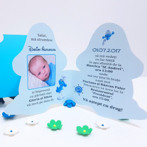 Invitatii Botez Contur Strumf 9