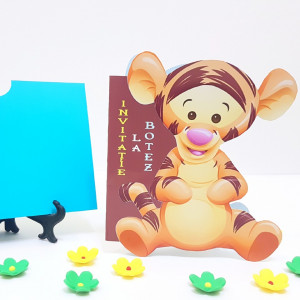 Invitatii Botez Contur Tigger