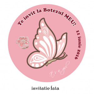 Invitatii Botez Rotunde Fluture