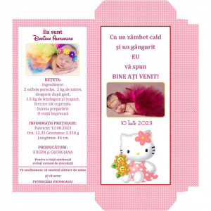 Marturii Botez Cutie de Ciocolata Hello Kitty 2