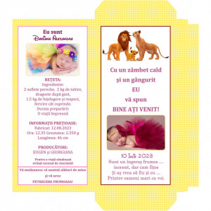 Marturii Botez Cutie de Ciocolata Lion King F