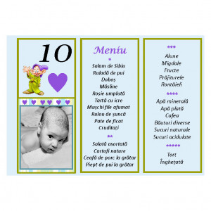 Meniu Botez cu Foto Disney 5