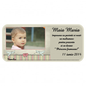 Plic Botez cu Foto Bebelusa 35