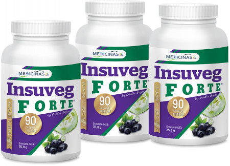 Insuveg FORTE - Pachet 3 luni + GRATUIT la prima comandă cartea ”Ce mănânci când ai diabet”.